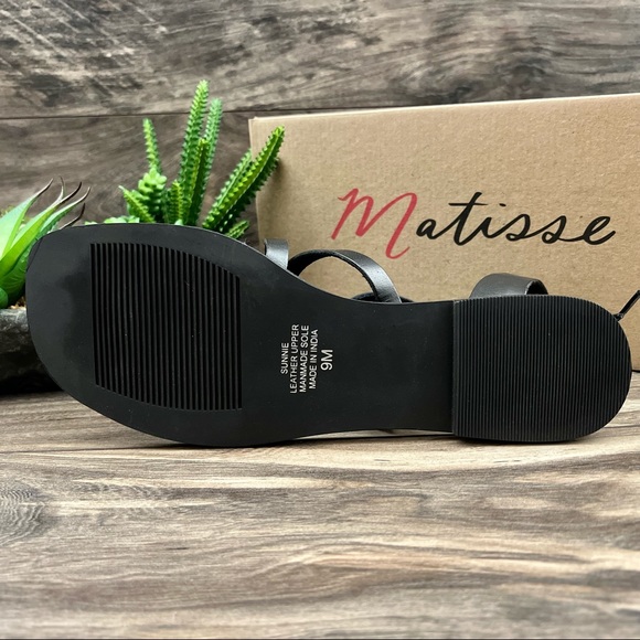 NIB Matisse Sunnie Gladiator Leather Sandal Black - Picture 13 of 16